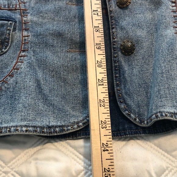 Seandara Women's XL Embellished Blue Denim Jacket Extra Large - Picture 10 of 14